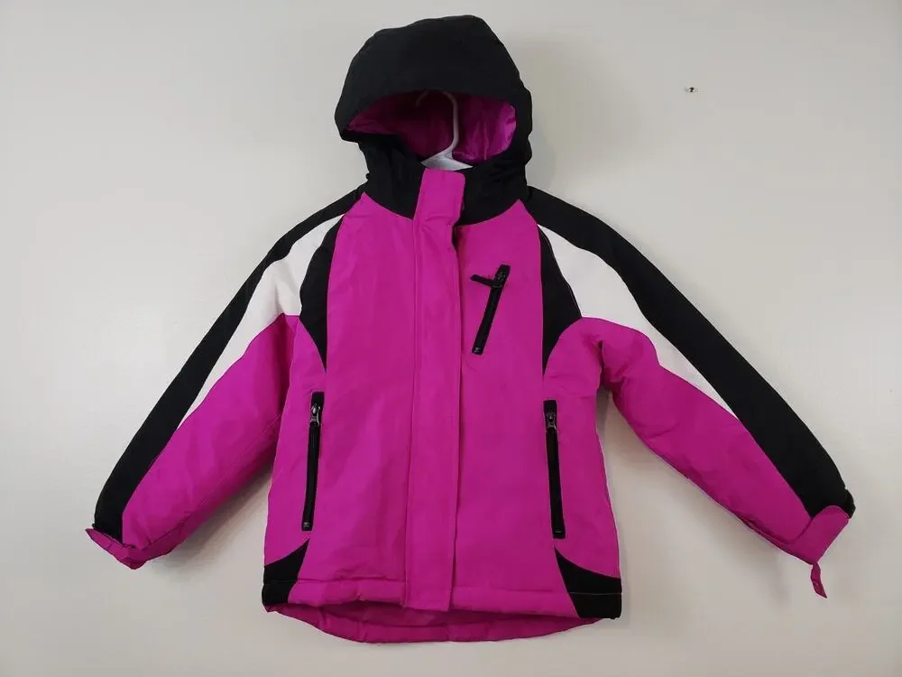 The Children’s Place Girls Jacket Size S 5/6 Hooded Windbreaker Fleece Liner